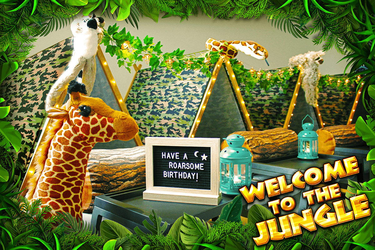 For a jungle themed teepee party!